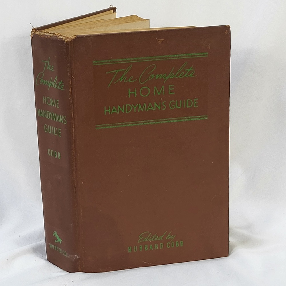 1948 The Complete Home Handyman's Guide Hubbard Cobb Vintage Hardcover Book DIY